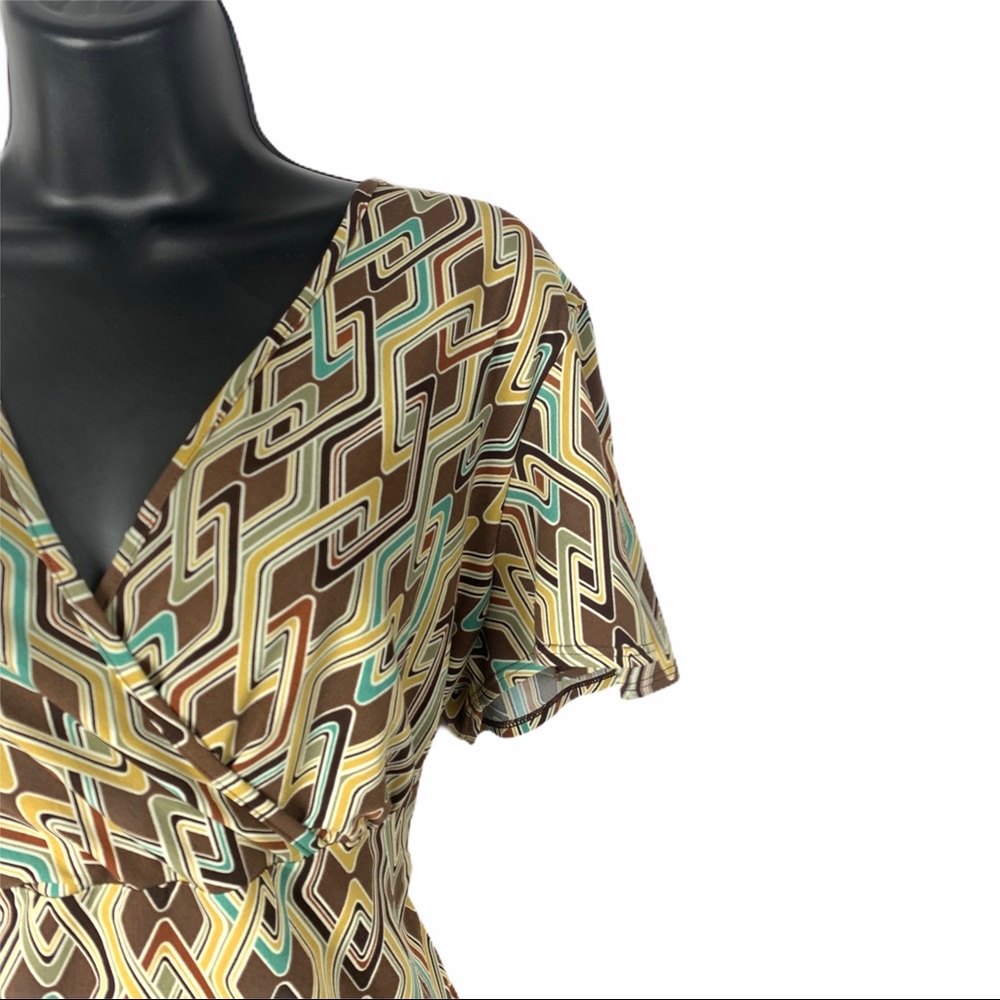 geometric link diamond pattern dress - image 5